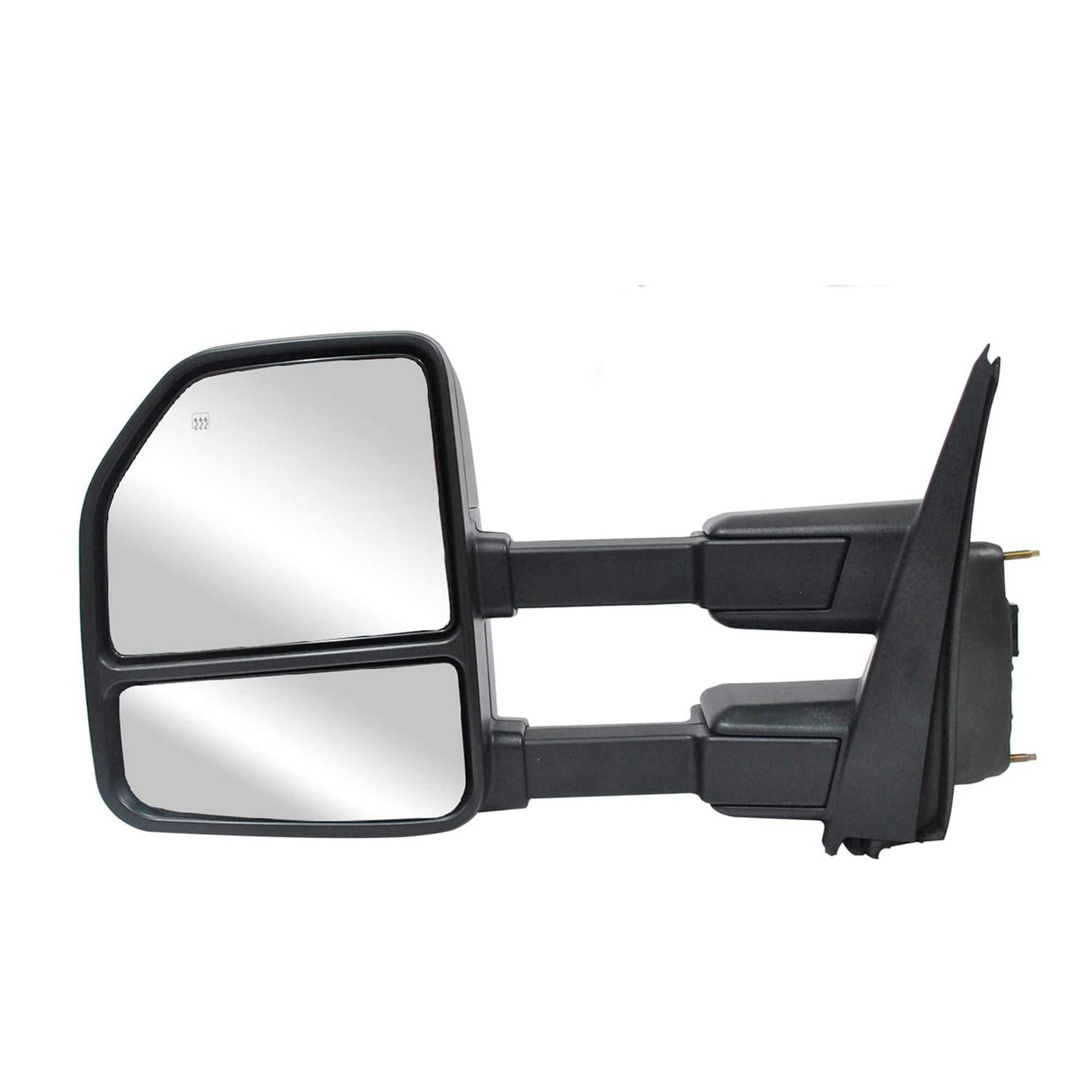 Towing Mirror for 2017 2018 2019 2020 Ford F250 F350 F450 F550 Super Duty with Power Heated LED Turn Signal Light Temperature Sensor Auxiliary Lamp Black Housing RH 03BL