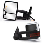Load image into Gallery viewer, Towing Mirrors  for 1999 2000 2001 2002 Chevy Silverado GMC Sierra 1500 2500 3500 Pickup Truck Power Heated Arrow Signal Turn Signal Auxiliary Light Chrome Cap 31CR-F
