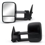 Load image into Gallery viewer, Towing Mirrors fit for 1999 2000 2001 2002 2003 2004 2005 2006 Chevy Silverado GMC Sierra 1500 2500 3500 Yukon XL Tahoe Suburban Avalanche Pickup Truck with Manual Telescoping Black Cap 28B
