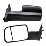 Load image into Gallery viewer, Towing Mirrors for 2009-2018 Dodge Ram 1500 2500 3500 Pickup Truck Manual Adjusted Mirror Glass Manual Flip Up Tow Mirrors LH RH 4B

