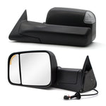 Load image into Gallery viewer, Towing Mirrors  for 1994-1997 Dodge Ram 1500 2500 3500 Pickup Truck Power, Turn Signal, Arrow Signal Light, Manual Flip Up, Black 15BF
