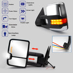 Load image into Gallery viewer, Towing Mirrors  for 1999 2000 2001 2002 Chevy Silverado GMC Sierra 1500 2500 3500 Pickup Truck Power Heated Arrow Signal Turn Signal Auxiliary Light Chrome Cap 31CR-F
