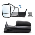 Load image into Gallery viewer, Towing Mirrors for 1994-2001 Dodge Ram 1500 1994-2002 Dodge Ram 2500 3500 Truck Manual Adjusted Black Housing Set 11B
