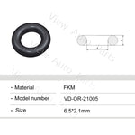 Load image into Gallery viewer, Fuel Injector Rubber Seal Orings for Fuel Injector Repair Kits FKM&amp; Rubber Heat Resistant, Size: 6.5*2.1mm OR-21005
