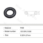 Load image into Gallery viewer, Fuel Injector Rubber Seal Orings for Fuel Injector Repair Kits FKM&amp; Rubber Heat Resistant, Size: 6.58*4.27mm OR-21006
