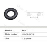 Load image into Gallery viewer, Fuel Injector Rubber Seal Orings for Fuel Injector Repair Kits FKM &amp; Rubber Heat Resistant, Size: 7.5*2.4mm OR-21016
