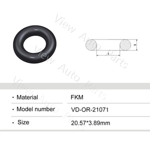 Fuel Injector Rubber Seal Orings for Suzuki GEO 1.3L Fuel Injector Repair Kits FKM & Rubber Heat Resistant, Size: 20.57*3.89mm OR-21071