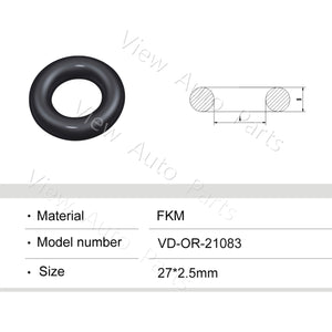 Fuel Injector Rubber Seal Orings for Fuel Injector Repair Kits FKM & Rubber Heat Resistant, Size: 27*2.5mm OR-21083