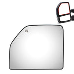 Load image into Gallery viewer, WLLW Mirror Glass fit for 2015-2020 Ford F-150 2017-2020 Ford F-250 F-350 F-450 F-550 Super Duty Heated Driver Left Side Flat Replacement Main Big Glass with Backing Plate BL-0001H
