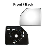 Load image into Gallery viewer, WLLW Mirror Glass fit for 2015-2020 Ford F-150 2017-2020 Ford F-250 F-350 F-450 F-550 Super Duty Heated Driver Left Side Flat Replacement Main Big Glass with Backing Plate BL-0001H
