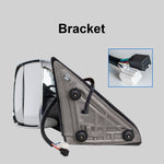 Load image into Gallery viewer, WLLW Driver Left Side Towing Mirrors fit for 2009-2018 Dodge Ram 1500 2500 3500 Pickup with Power Adjusted, Heated, Turn Signal Light, Temperature Sensor, Puddle Lamp, Chrome Cap 05CLF
