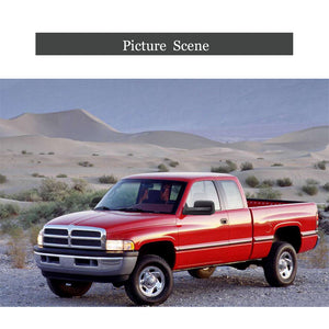 Towing Mirrors for 1994-2001 Dodge Ram 1500 1994-2002 Dodge Ram 2500 3500 Truck Manual Adjusted Black Housing Set 11B