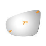 Load image into Gallery viewer, WLLW Mirror Glass fit for Volkswagen 2010 2011 2012 2013 2014 Golf GTI 2012-2013 Golf Driver Left Side LH/Passenger Right Side RH/The Both Sides Flat Convex Replacement Glass with Adhesive M-0102
