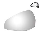 Load image into Gallery viewer, WLLW Mirror Glass fit for 2017-2023 Audi A4 allroad Quattro Audi A5 Quattro Sportback RS5 Sportback S4 S5 Sportback Driver Left Side LH/Passenger Right Side RH/The Both Sides Flat Convex Mirror Glass No Backing Plate Including Adhesive M-0104
