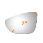 Load image into Gallery viewer, WLLW Mirror Glass fit for 2009-2017 Volkswagen CC, 2009-2016 Eos, 2011-2015 Jetta, 2012-2020 Passat Driver Left Side LH/Passenger Right Side RH/The Both Sides Flat Convex Mirror Glass No Backing Plate Including Adhesive M-0106
