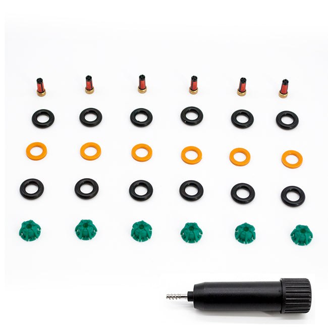 6 Set Fuel Injector Repair Seal Kit for BMW M3 323IS 325IS 525I E36 E34 E39 E46 Bosch 0280150415 FJ292 RK-0004