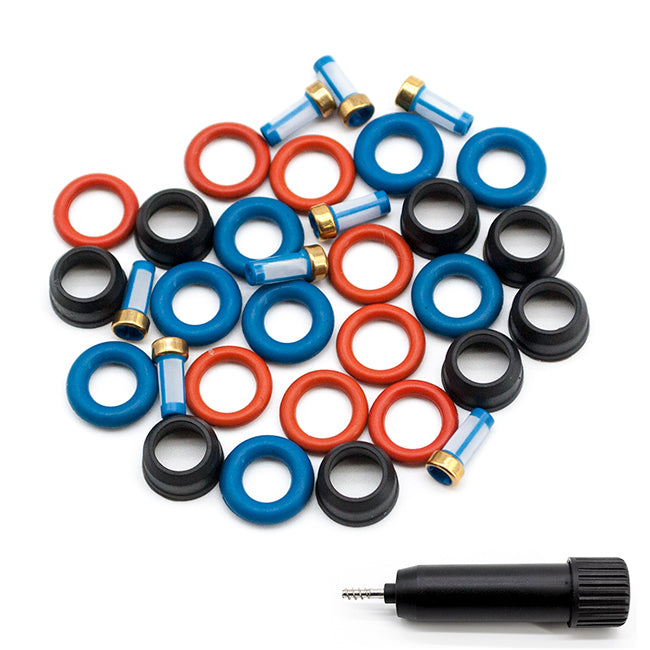 8 Set Upgraded Fuel Injector Repair O-rings Seal Filter 8 Set Upgraded Fuel Injector Repair O-rings Seal Filter