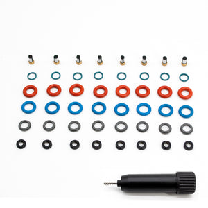 8 Set Fuel Injector Repair Seal Kit Filter Cap for Volvo S80 XC90 4.4L FJ1073 RK-0013