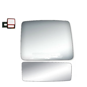 WLLW a Pair of Towing Mirror Glass Replacement for 2004-2014 Ford F150 Full Size/2006-2008 Lincoln Mark LT Pickup, Driver Left LH/Passenger Right RH/The Both Sides Upper&Lower Flat Convex D-0016
