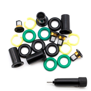 4 Set Fuel Injector Repair Seal Cap Kit for 2009-2011 Nissan Versa 1.6L 16600ED000 FJ1075 FIJ0031 RK-0030