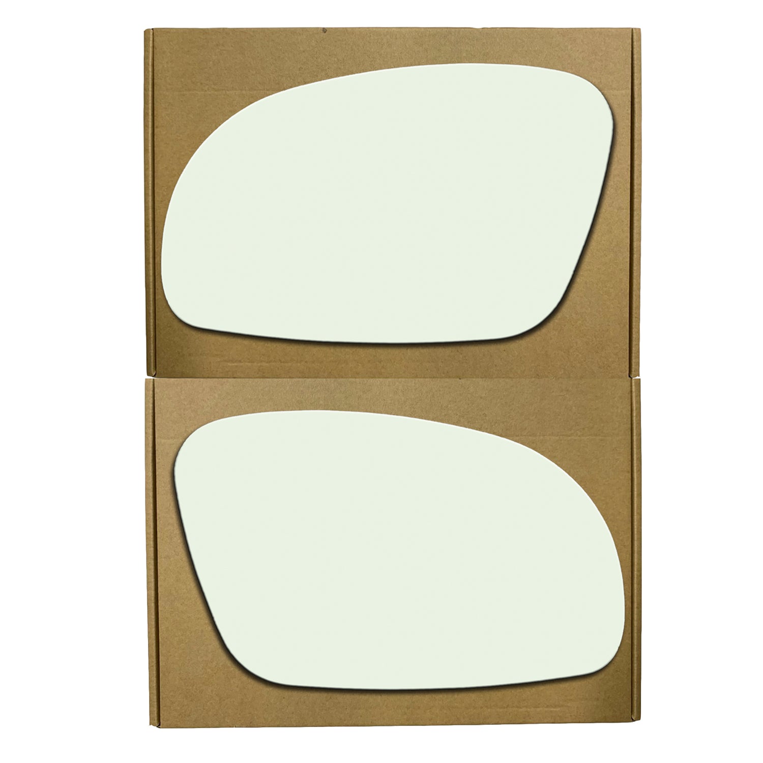 WLLW Replacement Mirror Glass for 2001-2010 Volkswagen Beetle, Driver Left Side LH/Passenger Right Side RH/The Both Sides Flat Convex M-0081