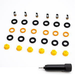 6 Set Fuel Injector Repair Seal Kit for BMW 328I 328IS 528I M3 Z3 2.8L 3.2L Bosch 0280150440 FJ357 RK-0101