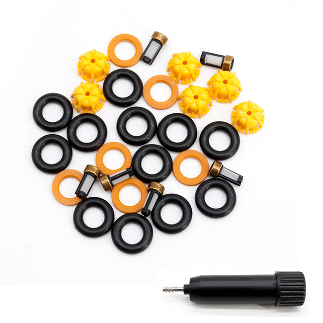 6 Set Fuel Injector Repair Seal Kit for BMW 328I 328IS 528I M3 Z3 2.8L 3.2L Bosch 0280150440 FJ357 RK-0101