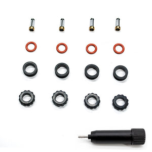 4 Set Fuel Injector Repair Service Seal Kit for 2001-2003 Mazda Protege Protege5 2.0L INP782 84212244 RK-0103