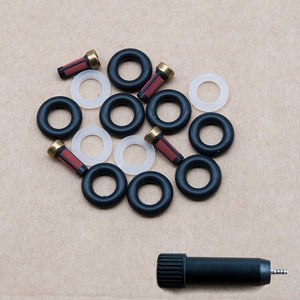4 Set Fuel Injector Repair Seal Kit for SAAB 9-3 9-5 2.0L 2.3L FJ814 Bosch 0280156023 85212250 RK-0106