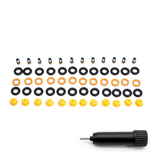 12 Set Fuel Injector Repair Seal Kit for BMW 750IL 850CI 850I 850CSI E32 E38 E31 FJ291 0280150715 RK-0114