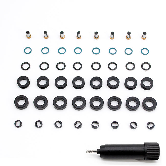 8 Sets Fuel Injector Repair Seal Kits for Toyota Land Cruiser Sequoia Tundra Lexus GX460 LX570 4.6L 5.7LRK-0217
