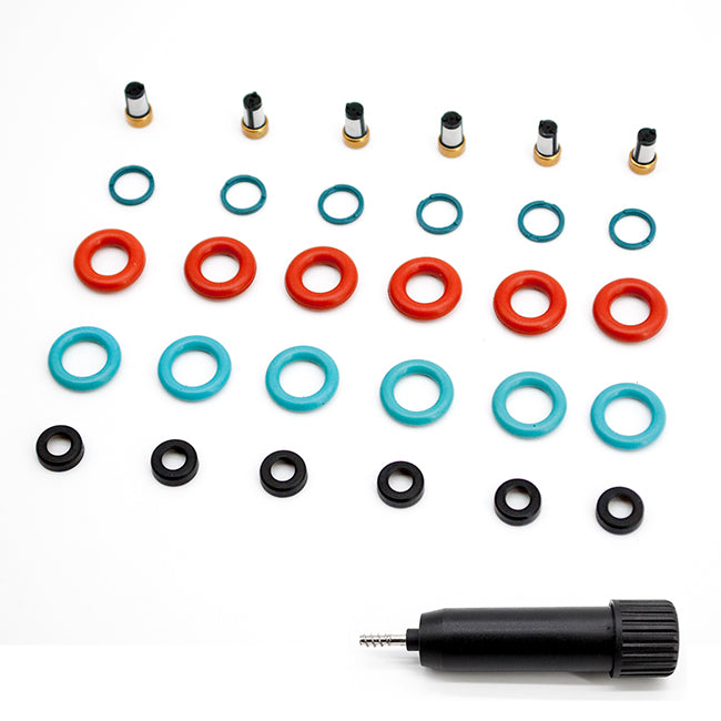 6 Set Fuel Injector Repair Seal Kit for Honda Accord Crosstour Acura MDX RDX RL TL TSX ZDX 3.7L 3.5L RK-0221