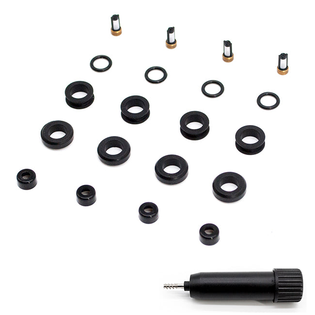 4 Set Fuel Injector Repair Seal Kit for Toyota Celica Corolla Matrix MR2 Spyder Chevrolet Prizm 1.8L 2.0L FJ415 2970003 RK-0226