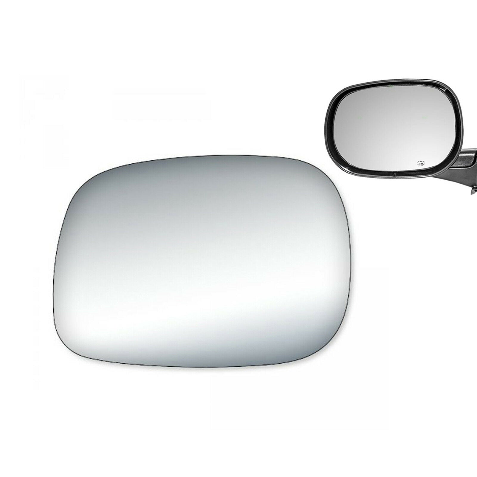 WLLW Replacement Mirror Glass for 2002-2008 Dodge Ram Pickup Full Size, Driver Left Side LH/Passenger Right Side RH/The Both Sides Flat Convex M-0003