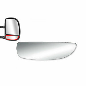 WLLW Lower Towing Mirror Glass Replacement for Ford 02-14 E-Series Econoline/00-05 Excursion/99-07 F250 F350 F450 F550 Super Duty, Driver Left LH/Passenger Right RH/The Both Sides Convex M-0005