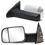 Load image into Gallery viewer, Towing Mirrors for 2002-2008 Dodge Ram 1500, 2003-2009 Dodge Ram 2500/3500 Pickup Truck, Power Heated Led Turn Signal Light Puddle Light Manual Folding, Chrome Cap 10C
