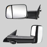 Load image into Gallery viewer, Towing Mirrors for 2009-2018 Dodge Ram 1500 2500 3500 Power Heated Puddle Light, Arrow Signal On Glass, Chrome Cap 6C
