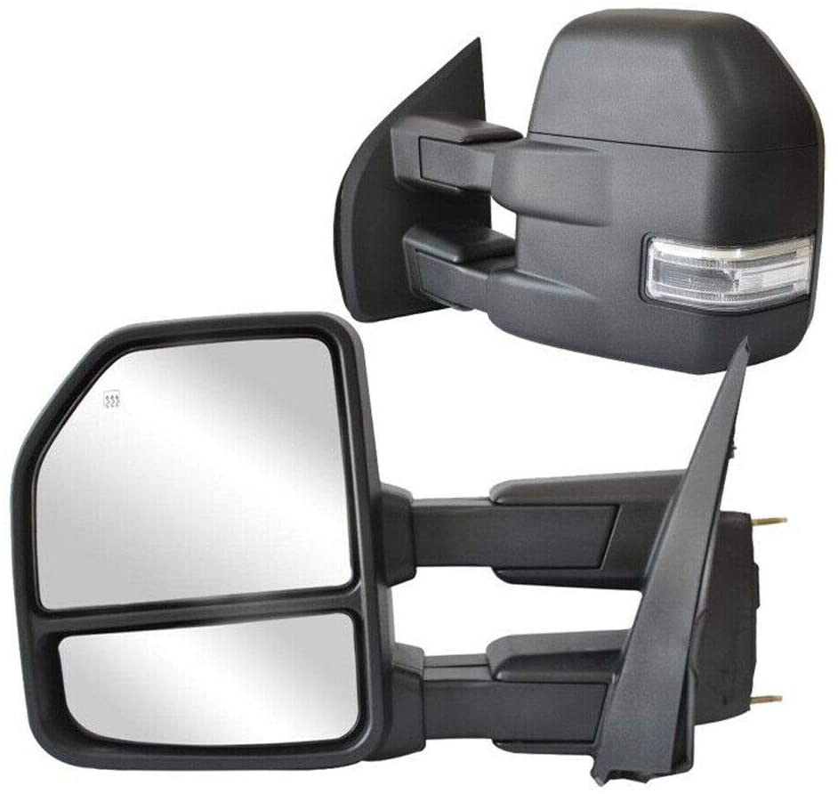 Towing Mirrors for 2015-2020 Ford F150 Pickup Power Heated Turn Signal Sensor 8 Pin 01B