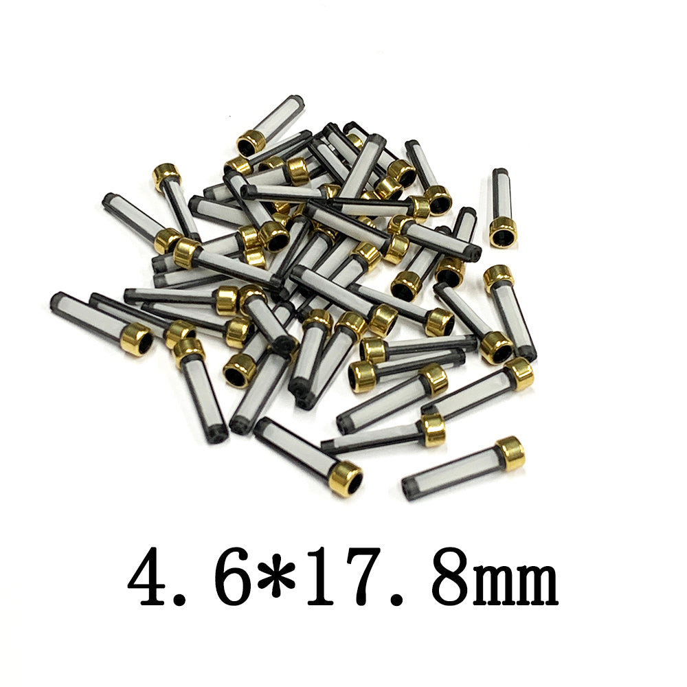 Fuel Injector Micro Basket Filter, Size: 4.6*17.8mm Nylon Mesh Stainless Ring, Fuel Injector Repair Kits FL-11032