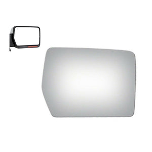 WLLW Replacement Mirror Glass for 2009-2014 Ford F150 Full Size Pickup Truck, Driver Left Side LH/Passenger Right Side RH/The Both Sides Flat Convex M-0012