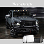 Load image into Gallery viewer, Towing Mirrors for 2009-2018 Dodge Ram 1500 2500 3500 Power Heated Turn Signal, Chrome Cap 5C
