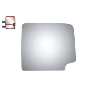 WLLW Upper Towing Mirror Glass Replace for Cadillac Escalade/ Chevrolet Avalanche Blazer Silverado Suburban Tahoe/ GMC Jimmy Sierra Yukon, Driver Left /Passenger Right /The Both Sides Flat M-0019