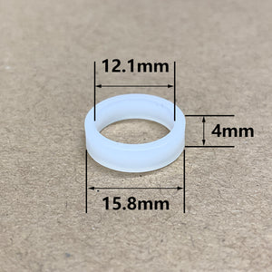 Fuel Injector Spacer Seal Plastic Part for GMC Fuel Injector Repair Kit TOP FEED MPI, Size: 15.8x12.1x4mm PS-32009