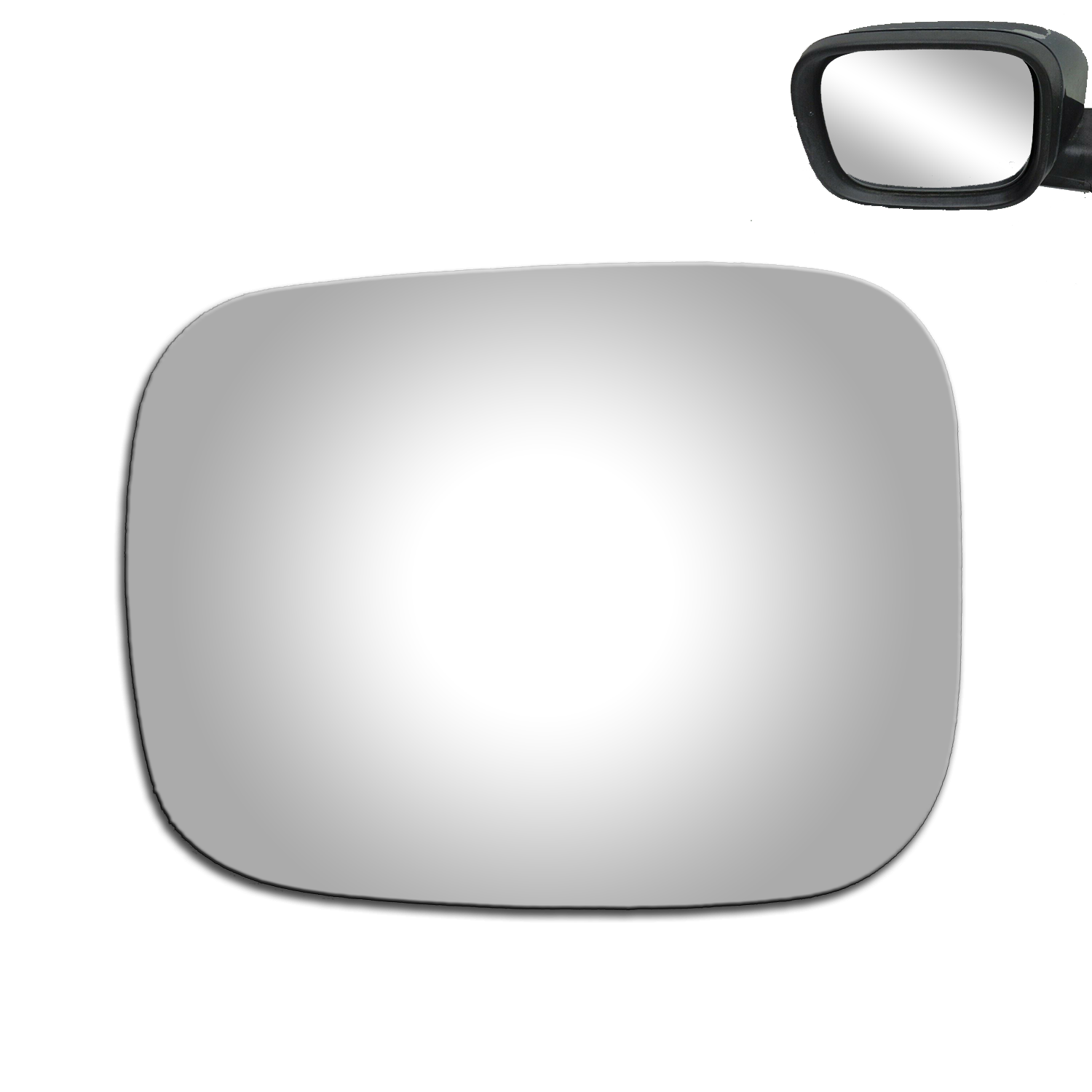 WLLW Replacement Mirror Glass for Volvo 2007-2010 V70/2007-2010 XC70/2007-2014 XC90, Driver Left Side LH/Passenger Right Side RH/The Both Sides Flat Convex M-0083