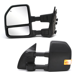 Towing Mirrors for 1999-2016 Ford F250/350/450/550 Super Duty Power Heated Turn Signal Clearance Lamp 20B