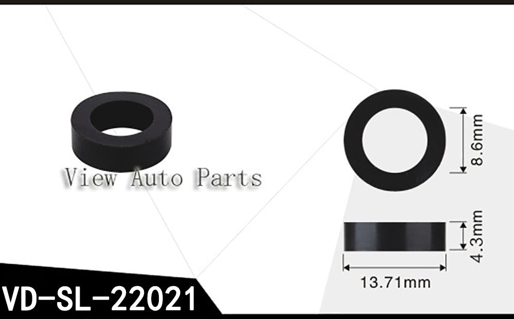 Fuel Injector Rubber Seal for Nissan Pintara Skyline Fuel Injector Repair Kit, Size: 13.7x8.6x4.3mm SL-22021