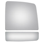 Load image into Gallery viewer, WLLW a Pair of Towing Mirror Glass Replacement for 2007-2021 Toyota Tundra/2008-2017 Toyota Sequoia, Driver Left Side LH/Passenger Right Side RH/The Both Sides Upper&amp;Lower Flat Convex D-0021
