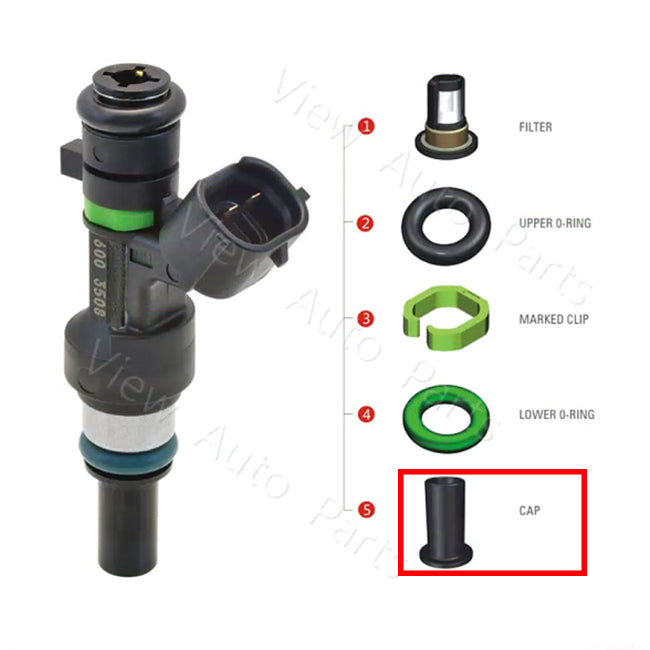 Fuel Injector Pintle Cap Plastic Part for Nissan FBY1160/16600-ED000 Fuel Injector Repair Kit, Size: 13.2x7x18.5mm PS-31023