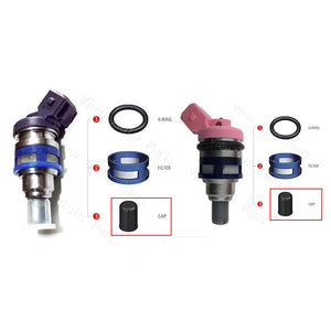 Fuel Injector Pintle Cap Plastic Part for OEM ASNU07 Fuel Injector Repair Kit, Size: 10x9.45x13.8x1.8mm PS-31035
