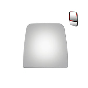 WLLW Upper Towing Mirror Glass Replacement for 03-19 Chevrolet Express 1500 2500 3500/92-02 Ford Econoline/02-07 GMC Savana, Driver Left LH/Passenger Right RH/The Both Sides Flat M-0031